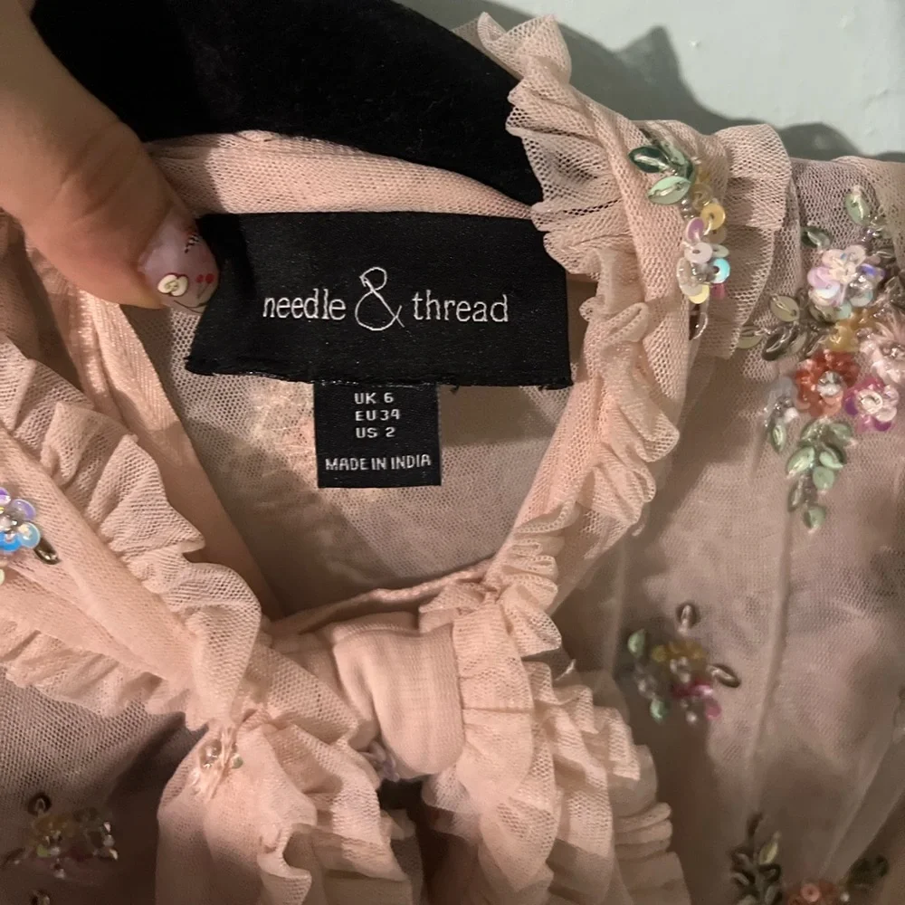 Needle & Thread Bow Embellished Crop Top - Picture 2 of 7